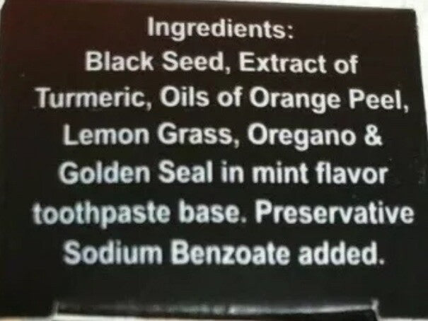 Black Seed Toothpaste 5-in-1 Fluoride-Free Vegetable Base | Essential Palace