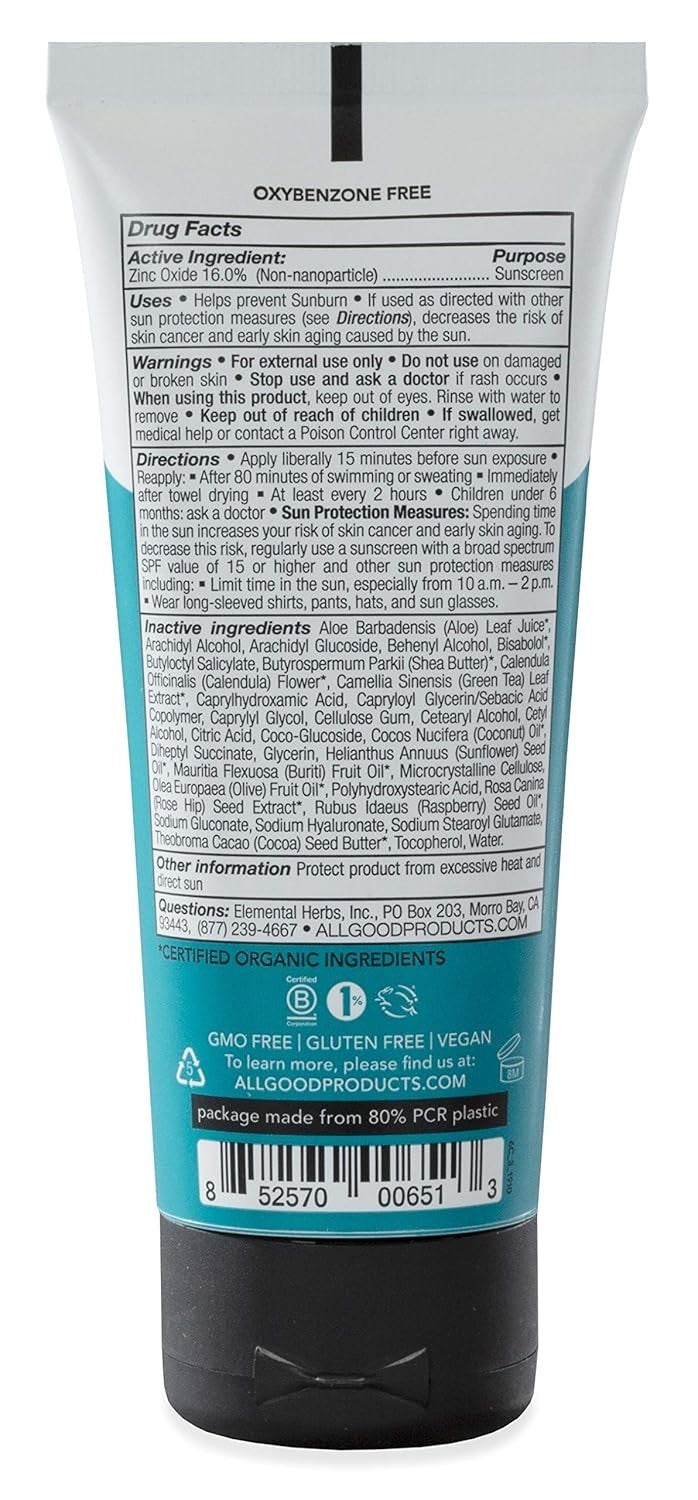 Mineral Sport Sunscreen SPF 30 Pack of 2 - Water-Resistant, Reef-Friendly, Non-Greasy SPF 30 Sunblock