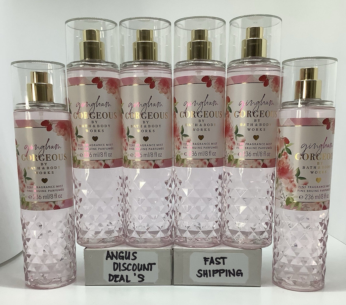 6-Pack Gingham Gorgeous Body Mist Set - 8oz Fragrance Spray