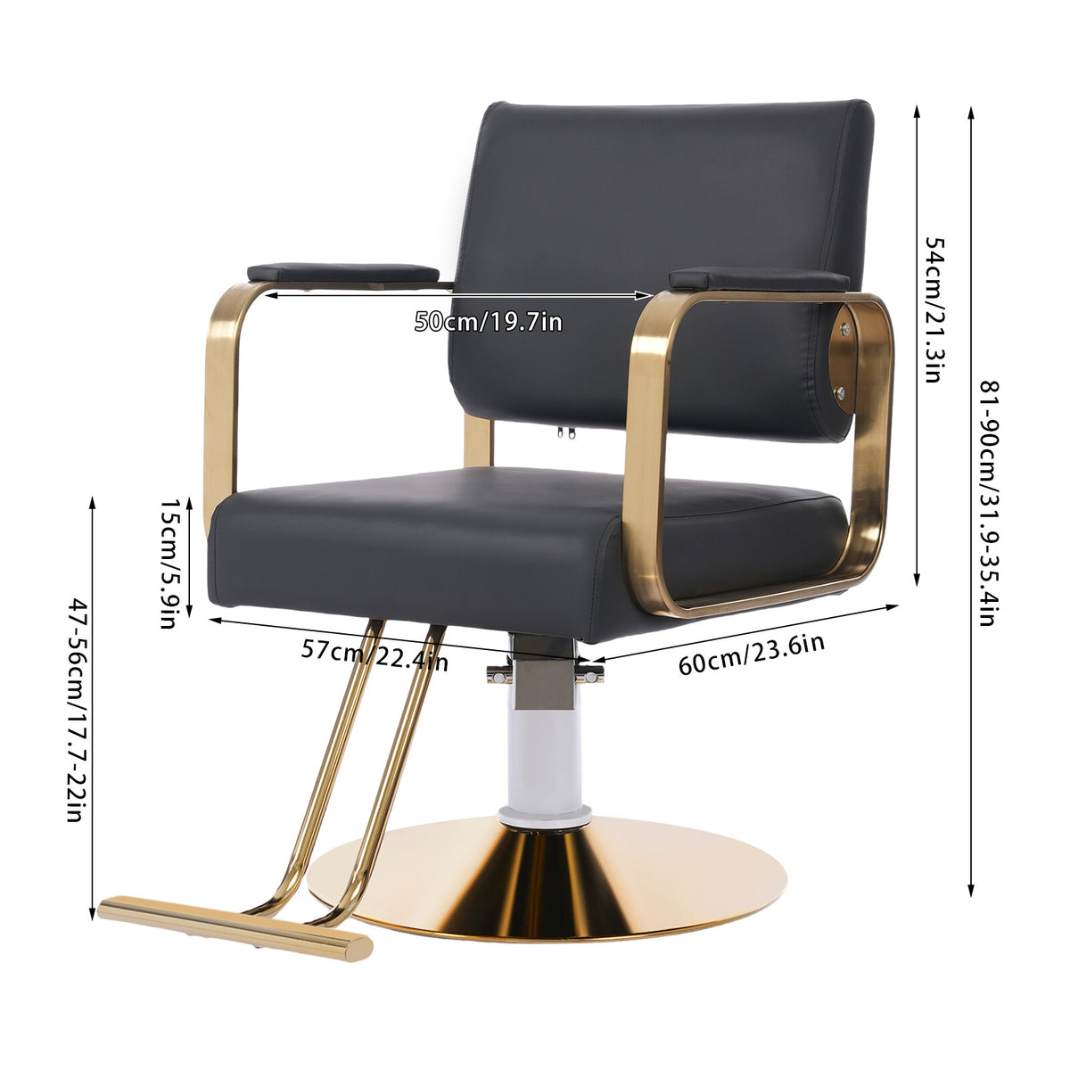 Hydraulic Barber Chair Adjustable Salon & Spa Styling Seat