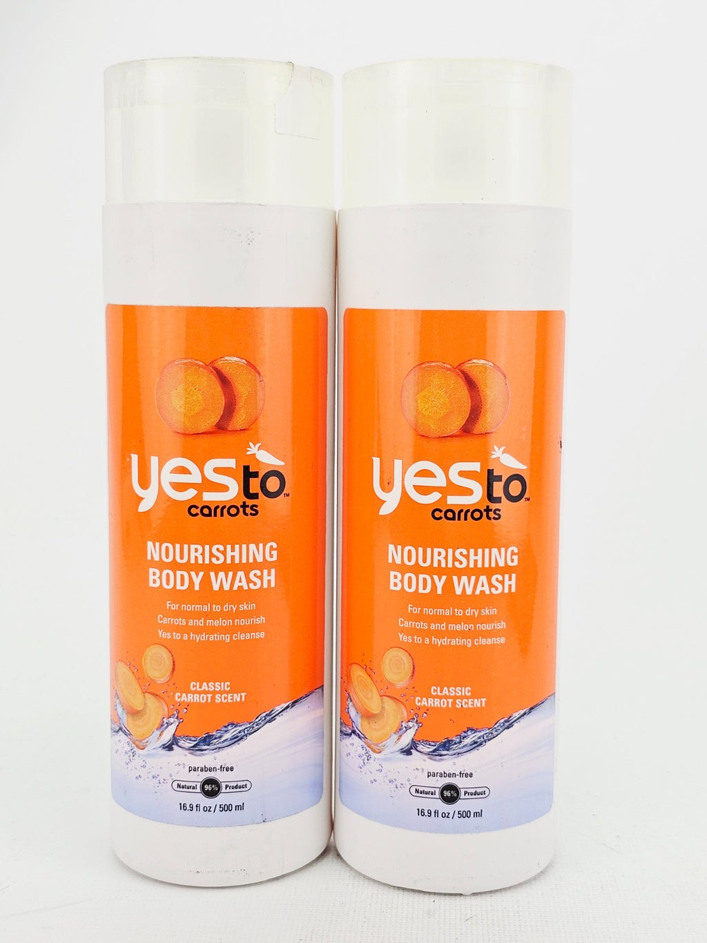 Yes To Carrots Nourishing Body Wash 16.9 oz Pack of 2