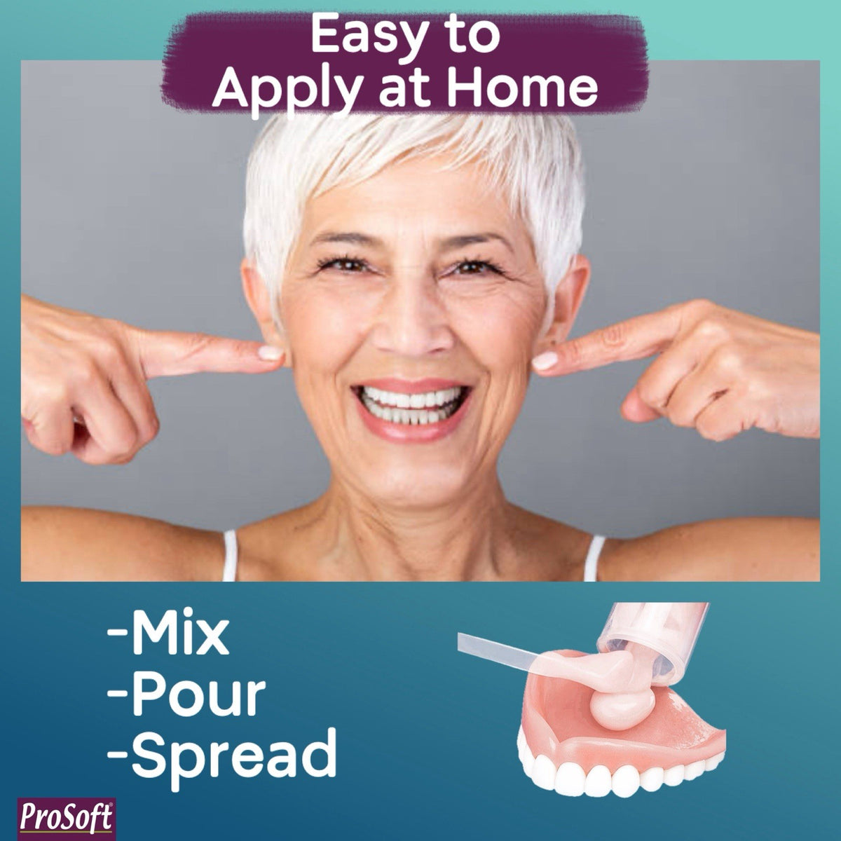 Denture Reline Kit 2 Pack Soft Flexible OTC Rebase for Loose Dentures - Zinc-Free