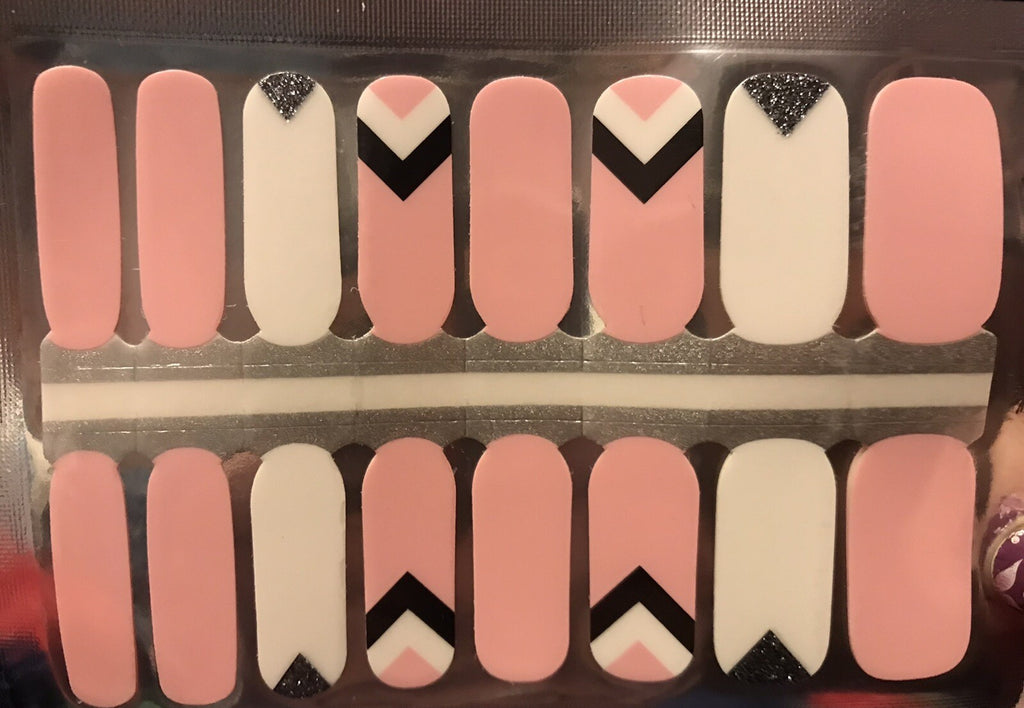 Pink Nail Polish Strips 16 Count - Easy DIY Nail Art