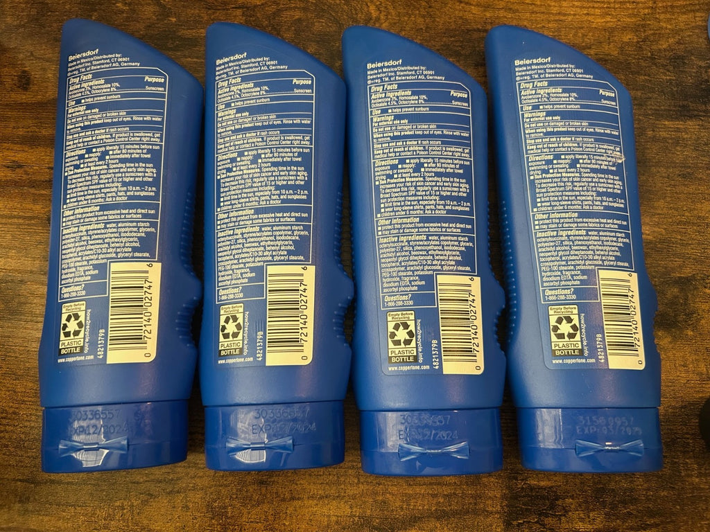 Coppertone Sport SPF50 Sunscreen 4 Pack, Water-Resistant UV Protection, 7oz Each