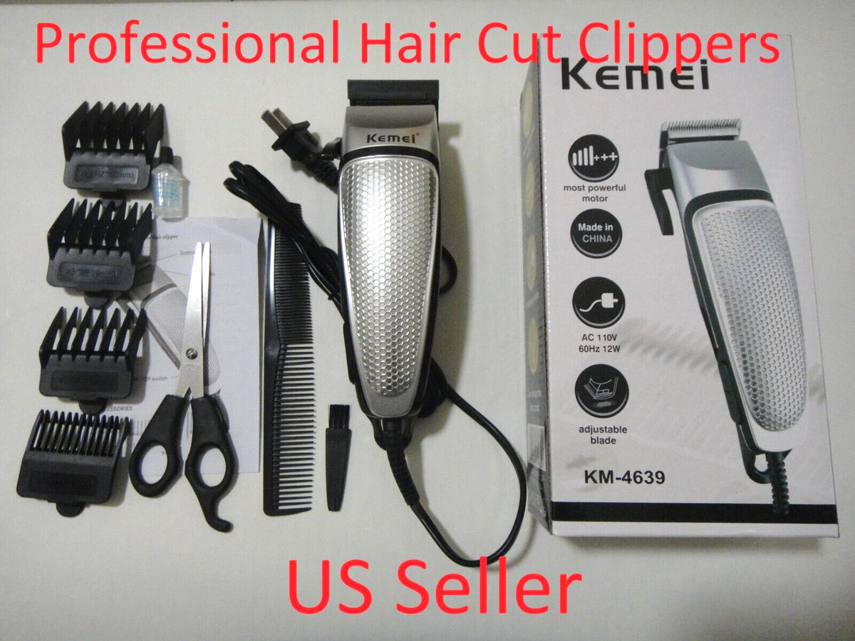 Professional Hair Clipper Kit with Guide Combs & Accessories