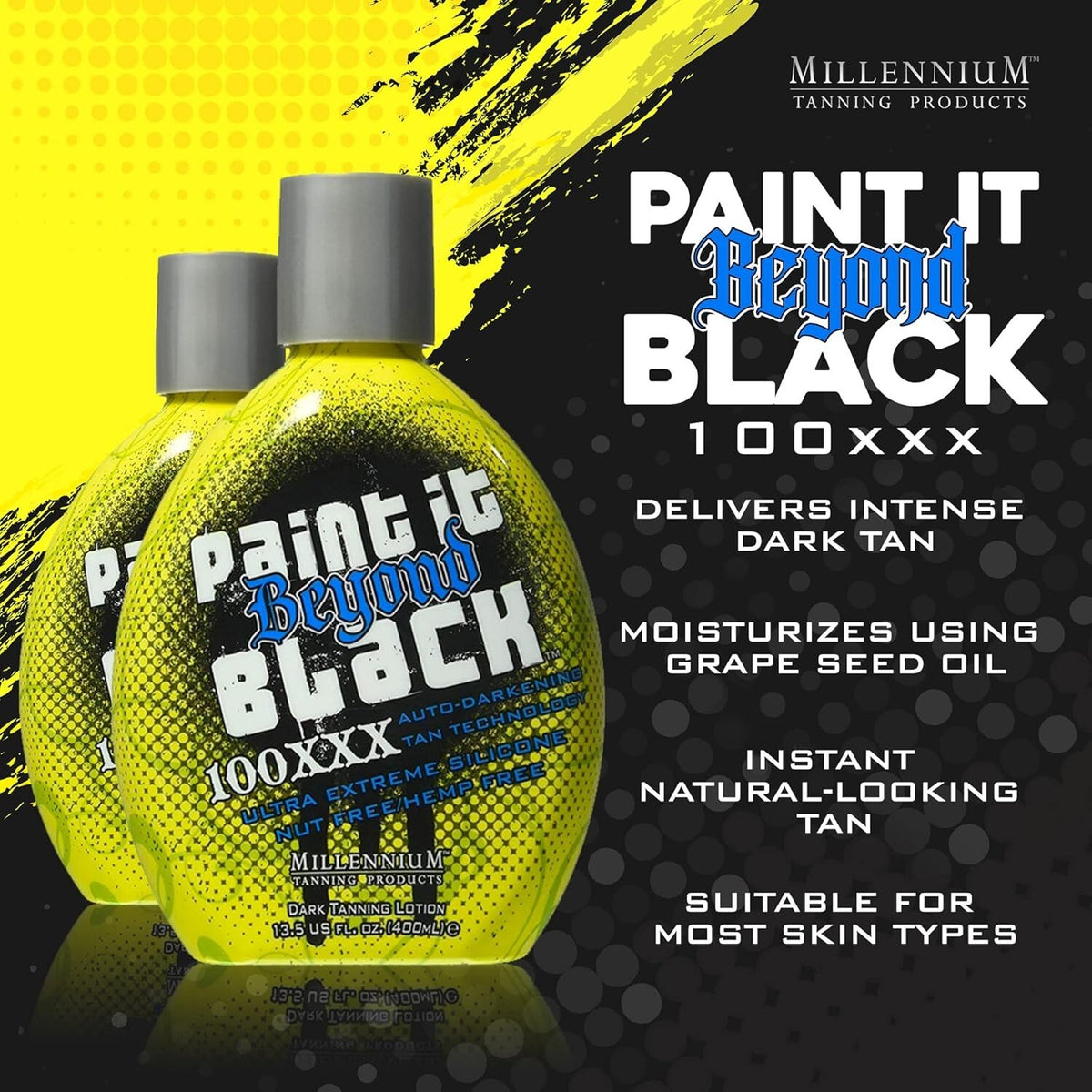 2-Pack Dark Tanning Lotion - Black 100XXX Bronzer for Indoor Outdoor Use