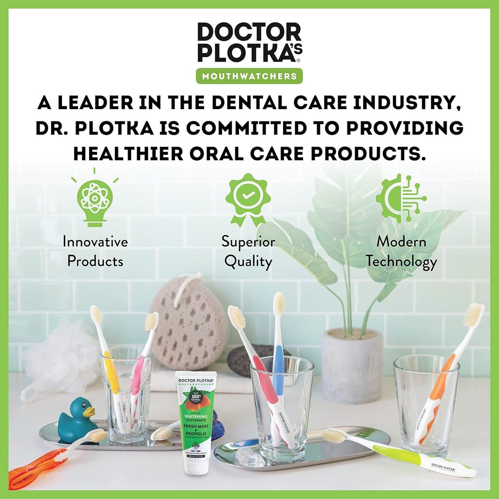 Sensitive Gums Flossing Toothbrush Set - Soft Bristles & Built-In Flosser