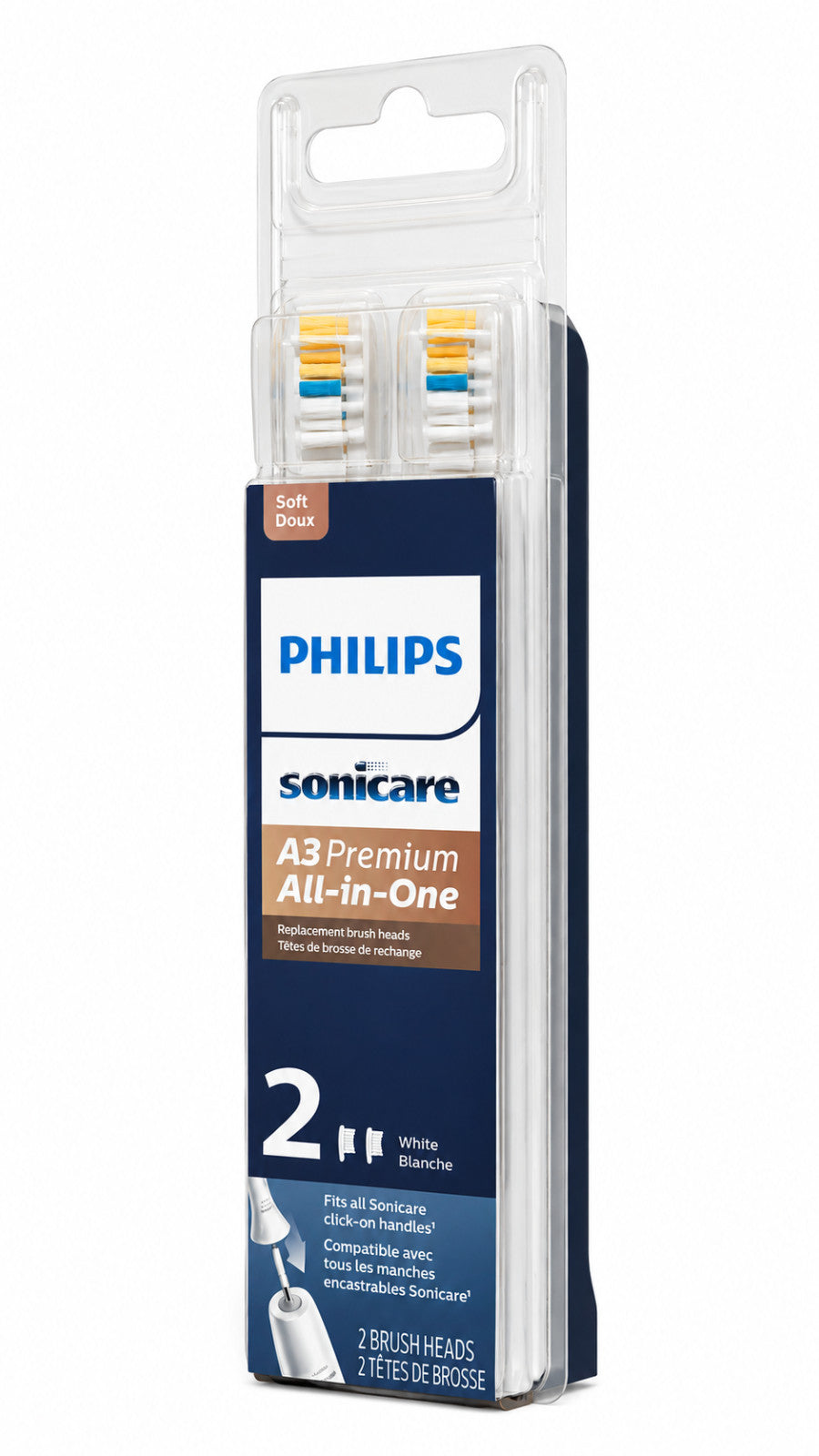Philips Sonicare A3 Premium All-in-One Replacement Brush Heads - 4 Pack, White