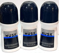AVON Musk Marine Roll-On Deodorant 2.6 Fl Oz - 3 Pack