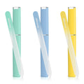 3 Pack Crystal Glass Nail Files with Case - Double Sided Nano Nail Filer