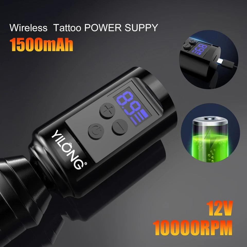Wireless Tattoo Pen Kit with 1500mAh Battery for Beginners