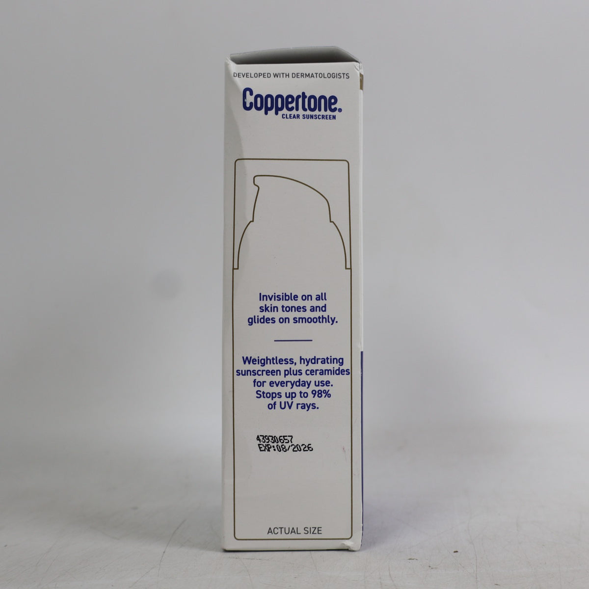 Coppertone SPF60+ Face Sunscreen Invisible Finish 2 Pack