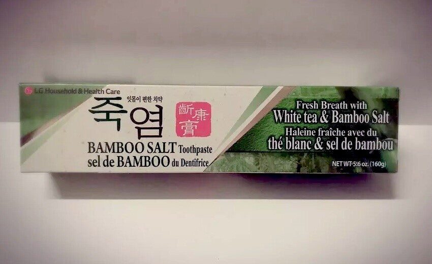 Bamboo Salt Toothpaste 160g - Fresh Breath & Sensitive Teeth Relief, 4 Pack