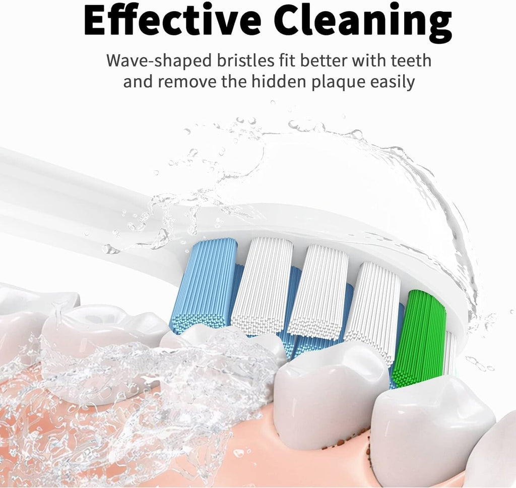 Replacement Toothbrush Heads Compatible with Phillips Sonicare 8 Pack - Soft Bristles