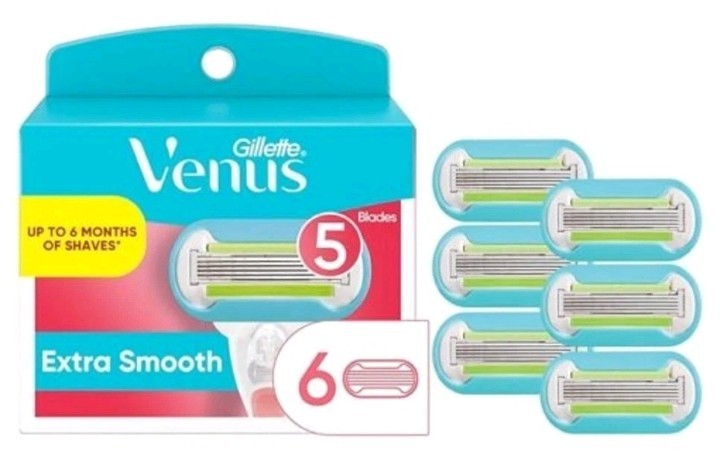 Gillette Venus Extra Smooth Razor Blade Refills - 6 Count for Women
