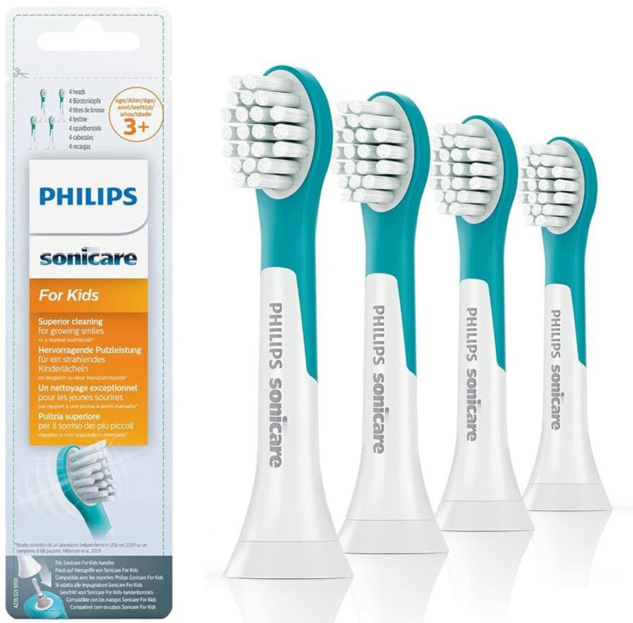 Kids Sonicare Toothbrush Replacement Heads 4-Pack for Philips