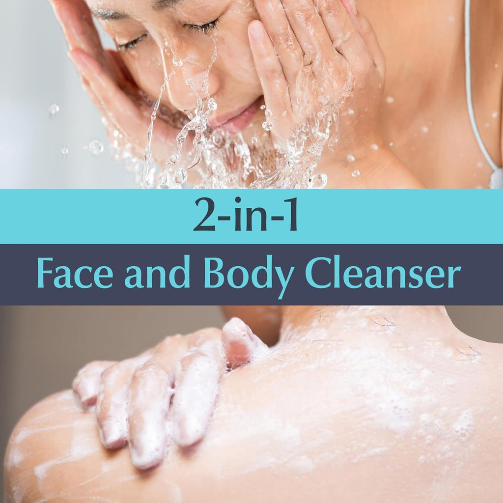 Eucerin Skin Calming Body Wash & Face Cleanser 16.9 oz - Gentle, pH-Balanced for Sensitive Skin