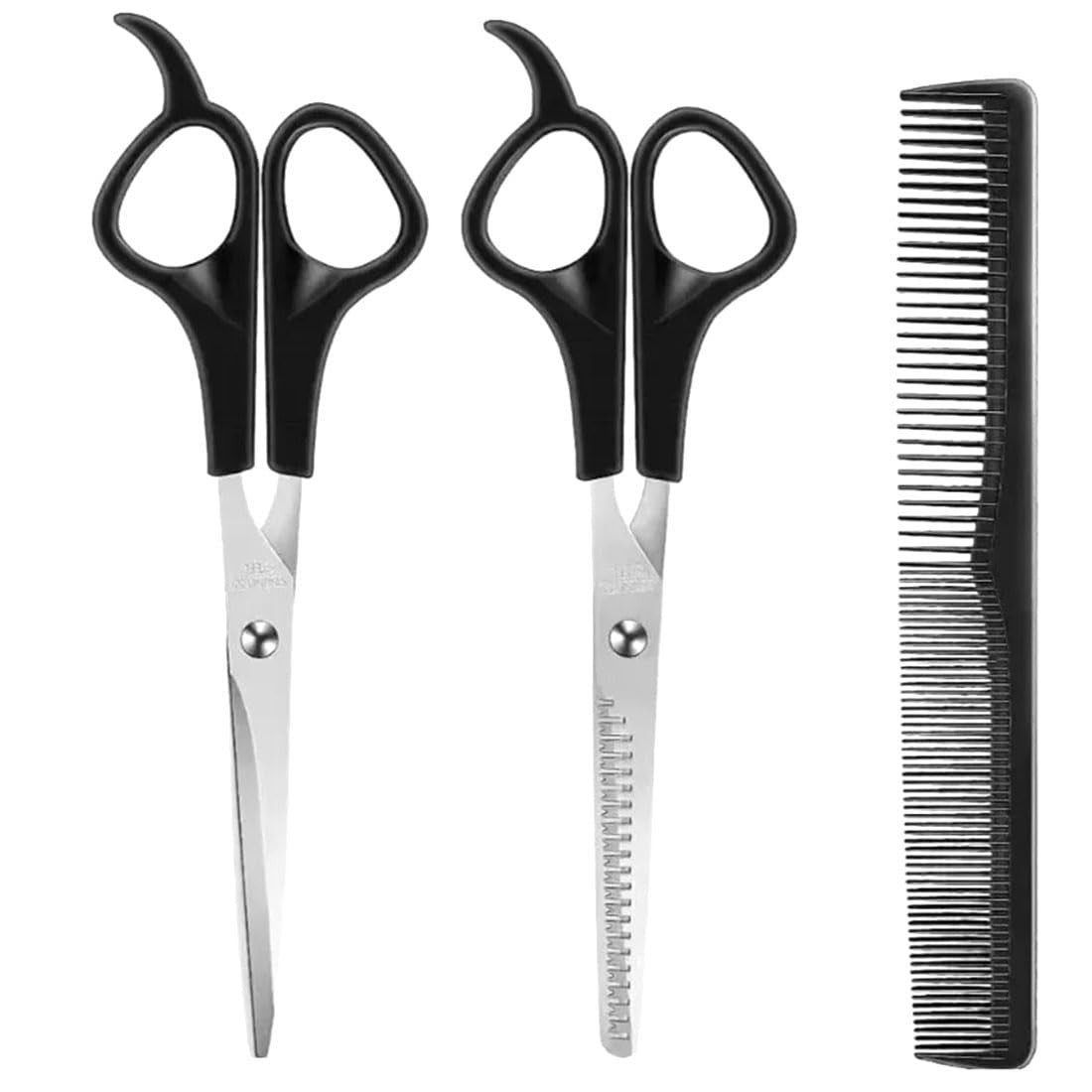 6.7 Inch Stainless Steel Hair Cutting Shears Set with Thinning Scissors and Comb