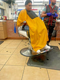 Professional Hair Cutting Cape - Black and Yellow Salon Barber Cape, Reusable & Water-Resistant