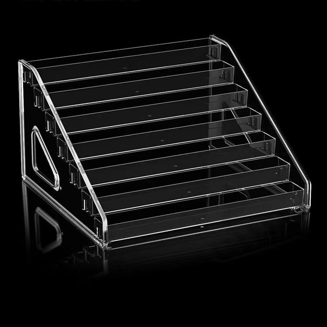 7-Layer Clear Nail Polish Organizer Rack for Cosmetics - Holds 70-80 Bottles