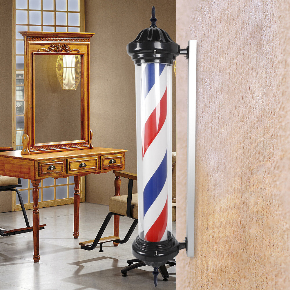 40-Inch Outdoor Rotating Barber Pole Light Sign for Hair Salons
