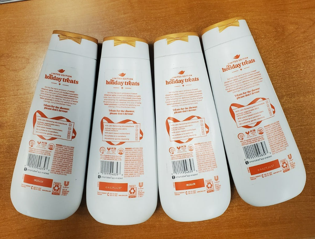 Dove Cinnamon Pumpkin Pie Limited Edition Body Wash 4 Pack - 20 oz Each