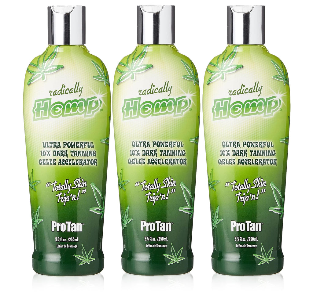 Dark Tanning Gel Accelerator with Hemp & Botanicals - 8.5Oz, Pack of 3