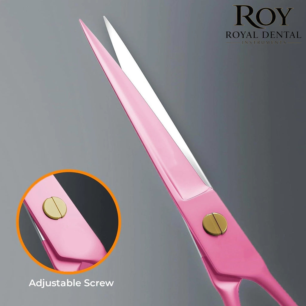 Pink Left-Handed Hair Cutting Scissors 6.5 Inch for Hairdressing, Salon Barber Tool