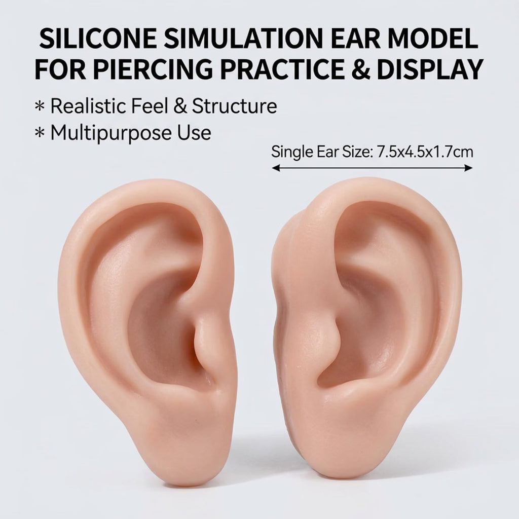 Silicone Ear Model – Flexible Realistic Training Ear for Piercing Practice