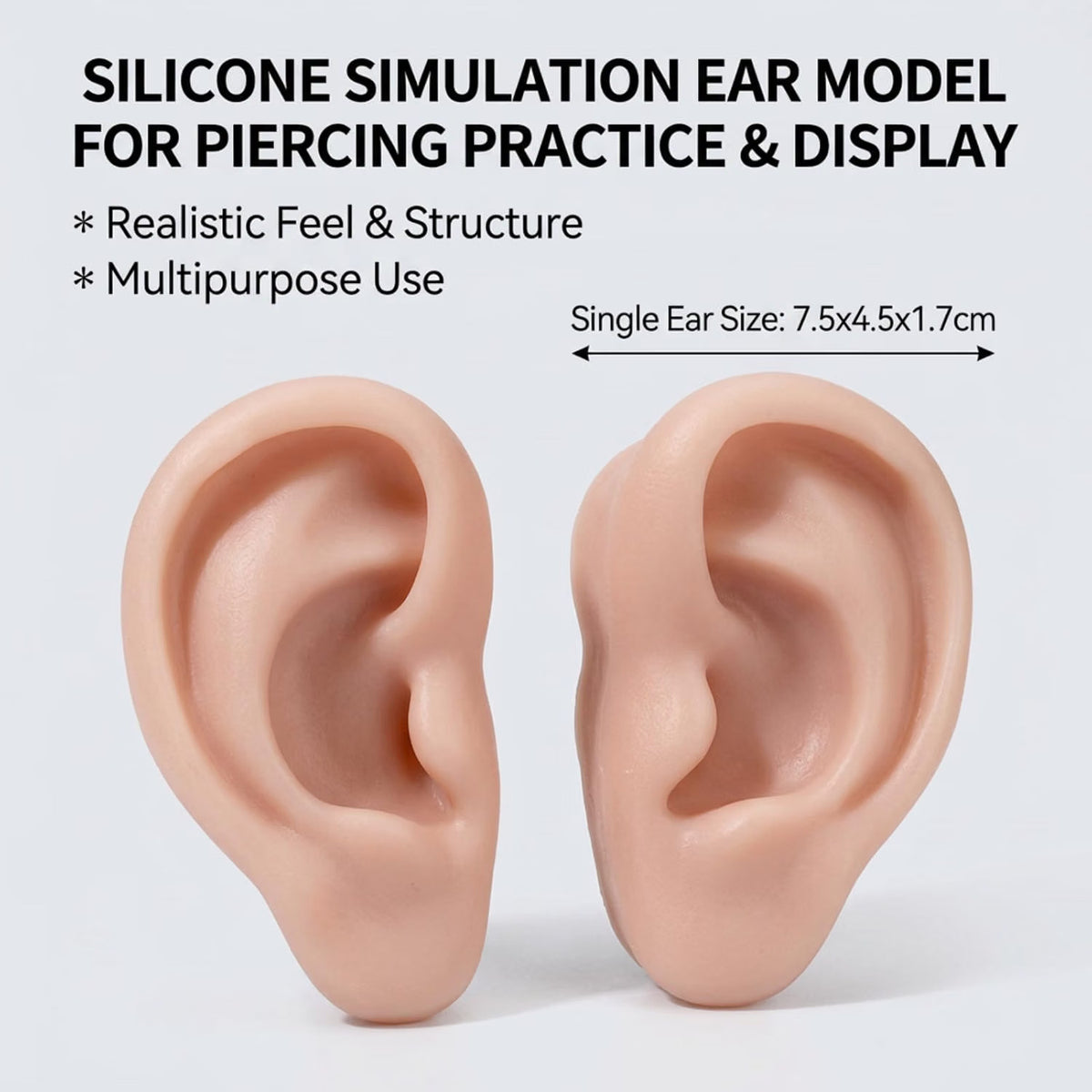 Silicone Ear Model – Flexible Realistic Training Ear for Piercing Practice