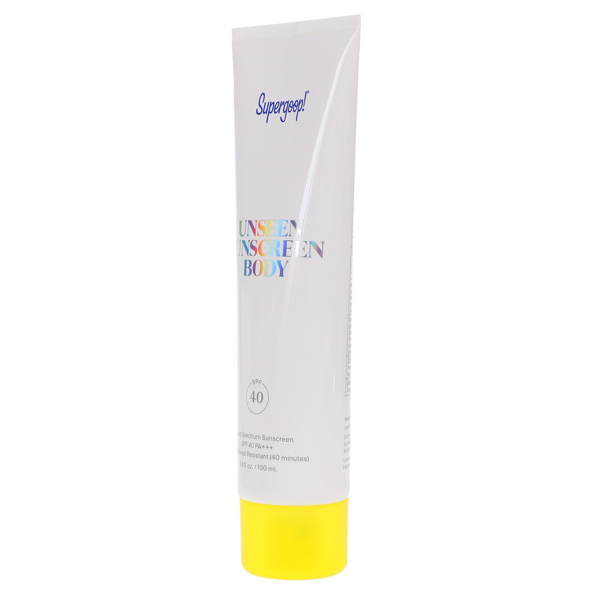 Unseen Sunscreen Body SPF 40 - Invisible, Weightless Sun Protection 3.4 oz