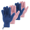 Longer Large Exfoliating Bath Gloves - 4 Pcs Body Scrubbing Mitts for Shower & Spa