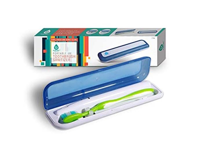 Portable UV Toothbrush Sanitizer Case with Auto Shut Off - Travel & Home Use