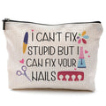 Nail Tech Gifts Makeup Bag for Nail Technicians and Nail Lovers