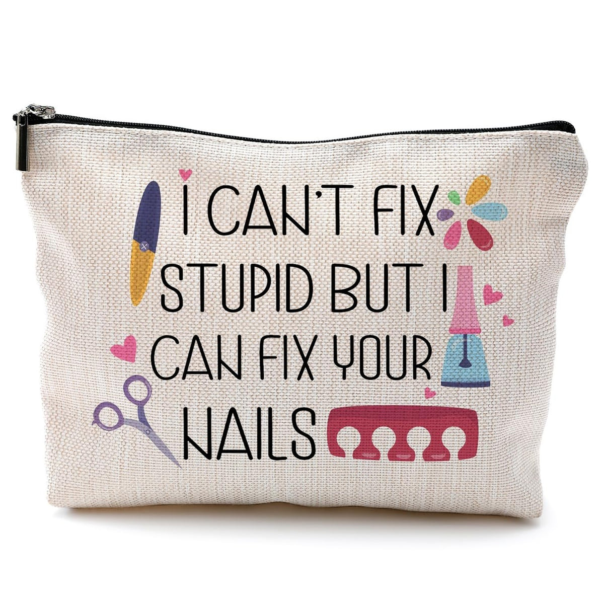 Nail Tech Gifts Makeup Bag for Nail Technicians and Nail Lovers