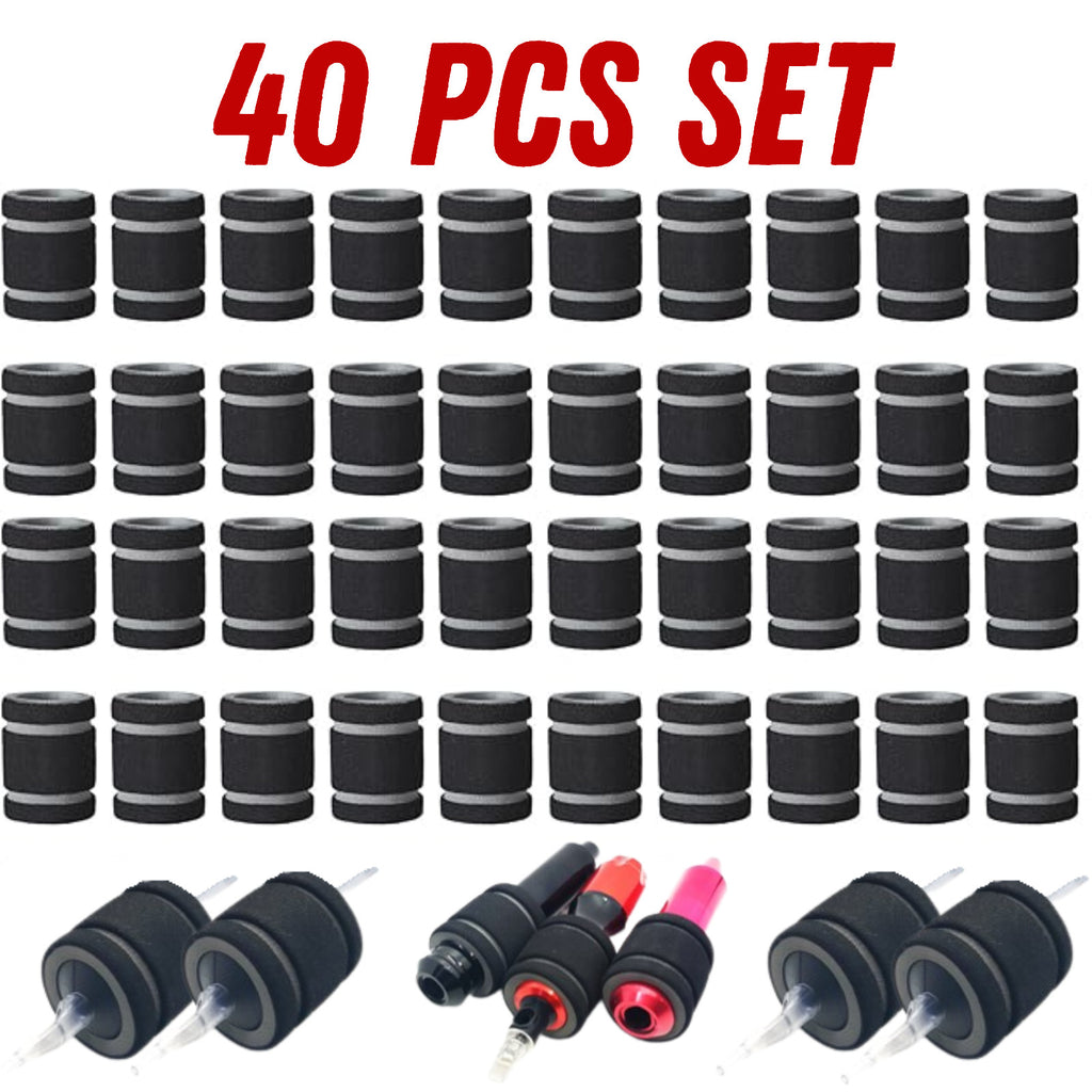 Tattoo Grip Covers Memory Foam 25-35mm Disposable – 40 Pack