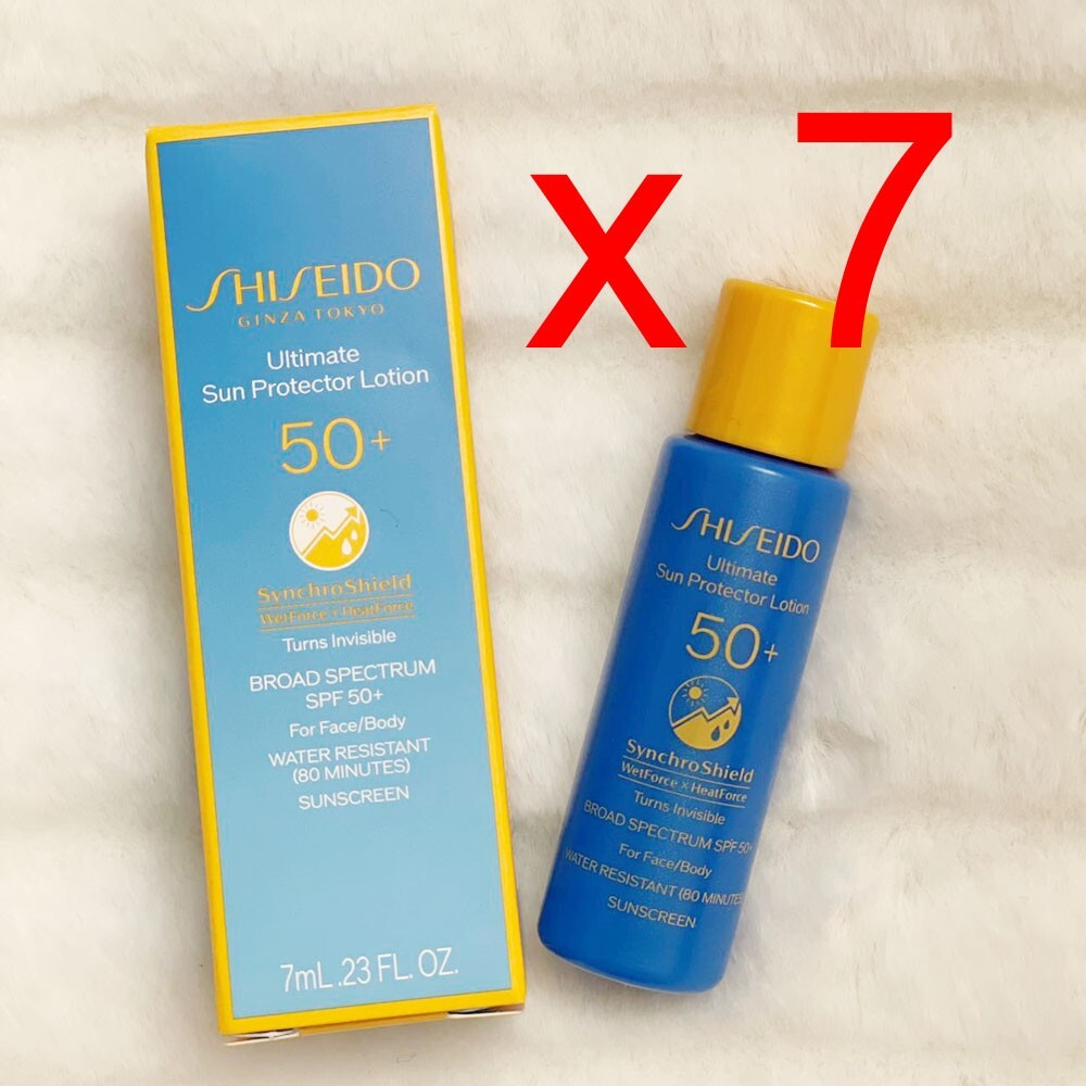 Shiseido SPF 50+ Water-Resistant Sunscreen Lotion 7 Pack - Broad Spectrum UV Protection