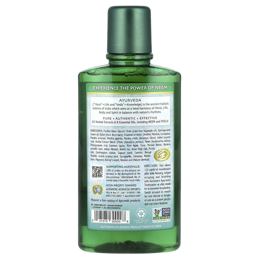 Natural Ayurvedic Mouthwash with Neem & Peelu – 16 fl oz Pack of 3