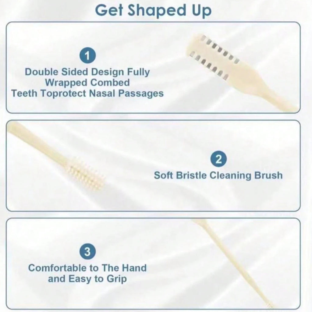 Manual Nose Hair Trimmer 2-in-1 Washable Stainless Steel Grooming Tool