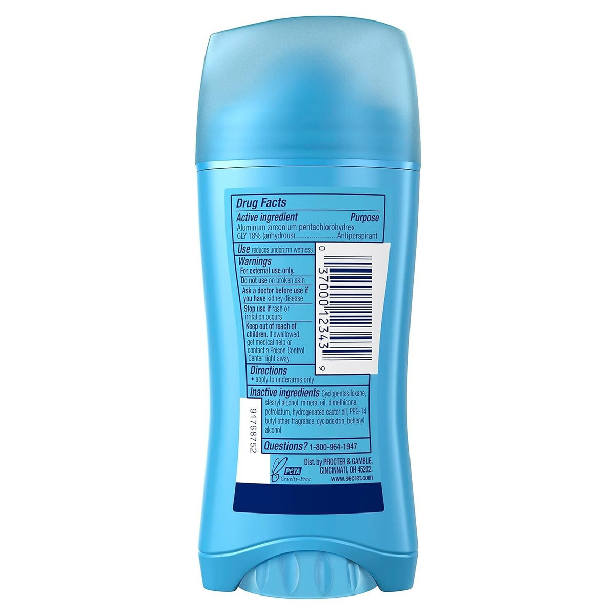 Secret Invisible Solid Antiperspirant Deodorant Powder Fresh 2.6 oz 2 Pack