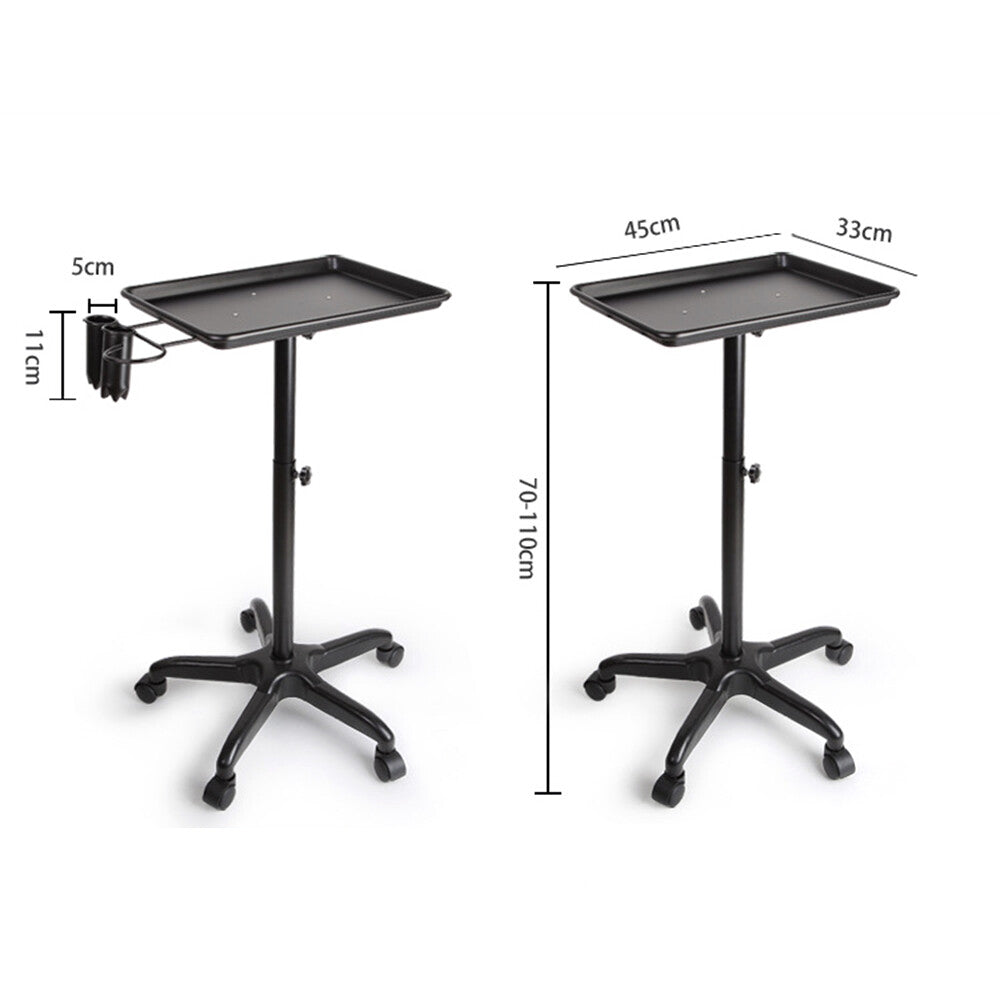 Salon Trolley Hairdressing Cart with Adjustable Height & Large Tray