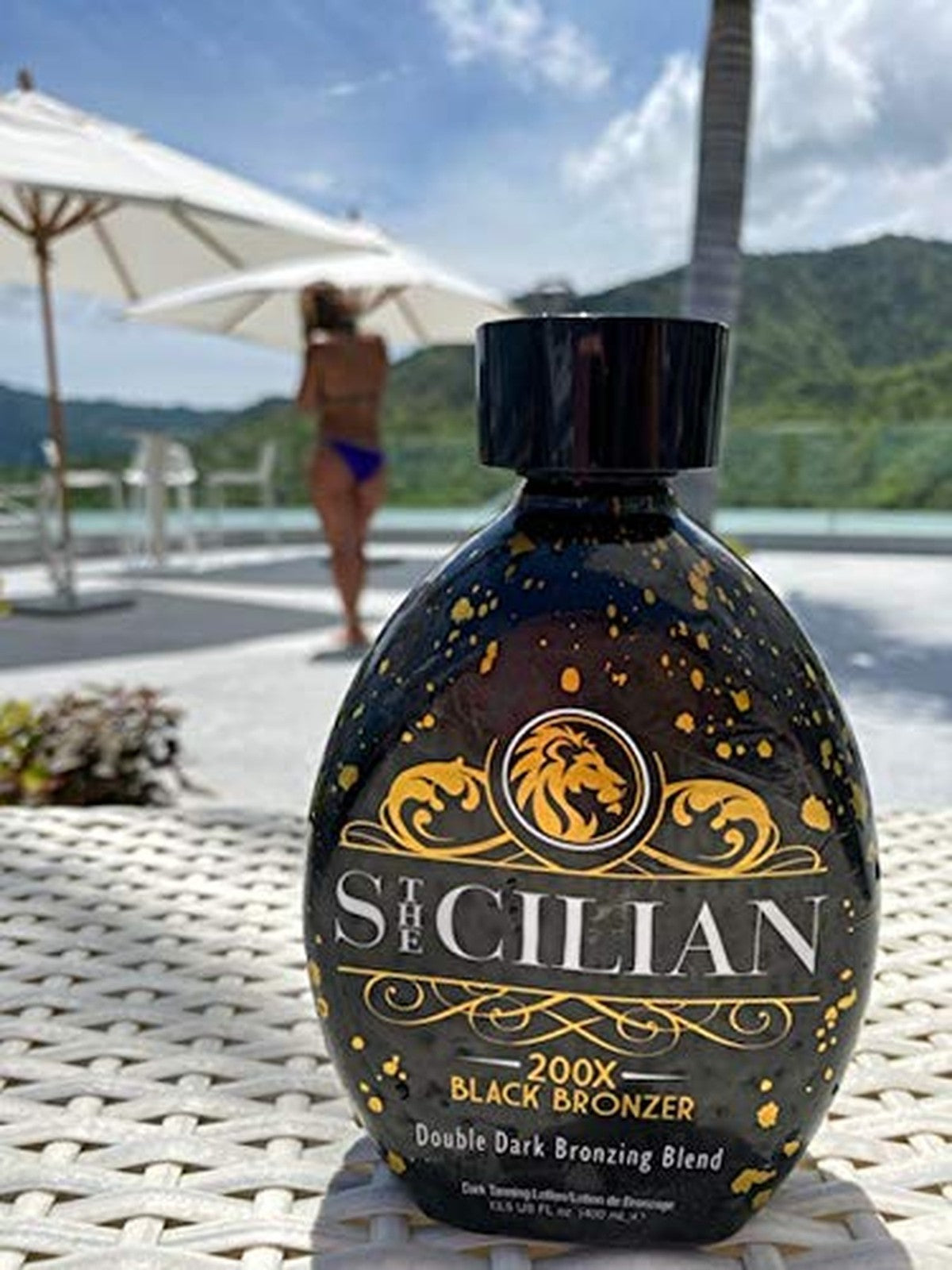 Dark Black Bronzer Tanning Lotion for Glowing Skin - Self Tanner & Sunless