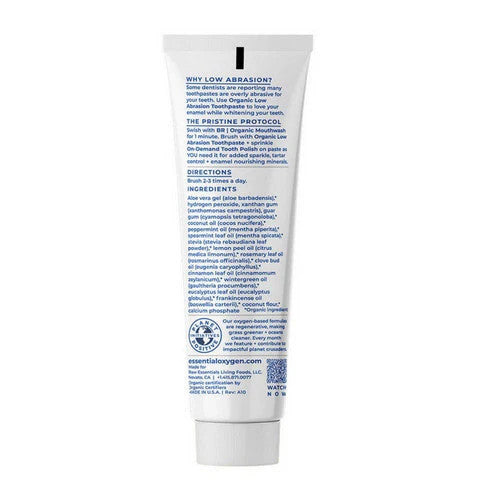 Organic Peppermint Toothpaste - 4 Oz Natural Fluoride-Free Oral Care