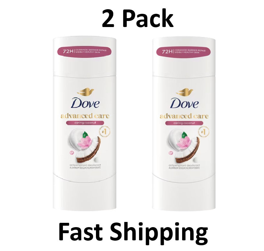 Unbranded Coconut Scent Antiperspirant Deodorant Stick 2 Pack - 72H Odor & Sweat Protection