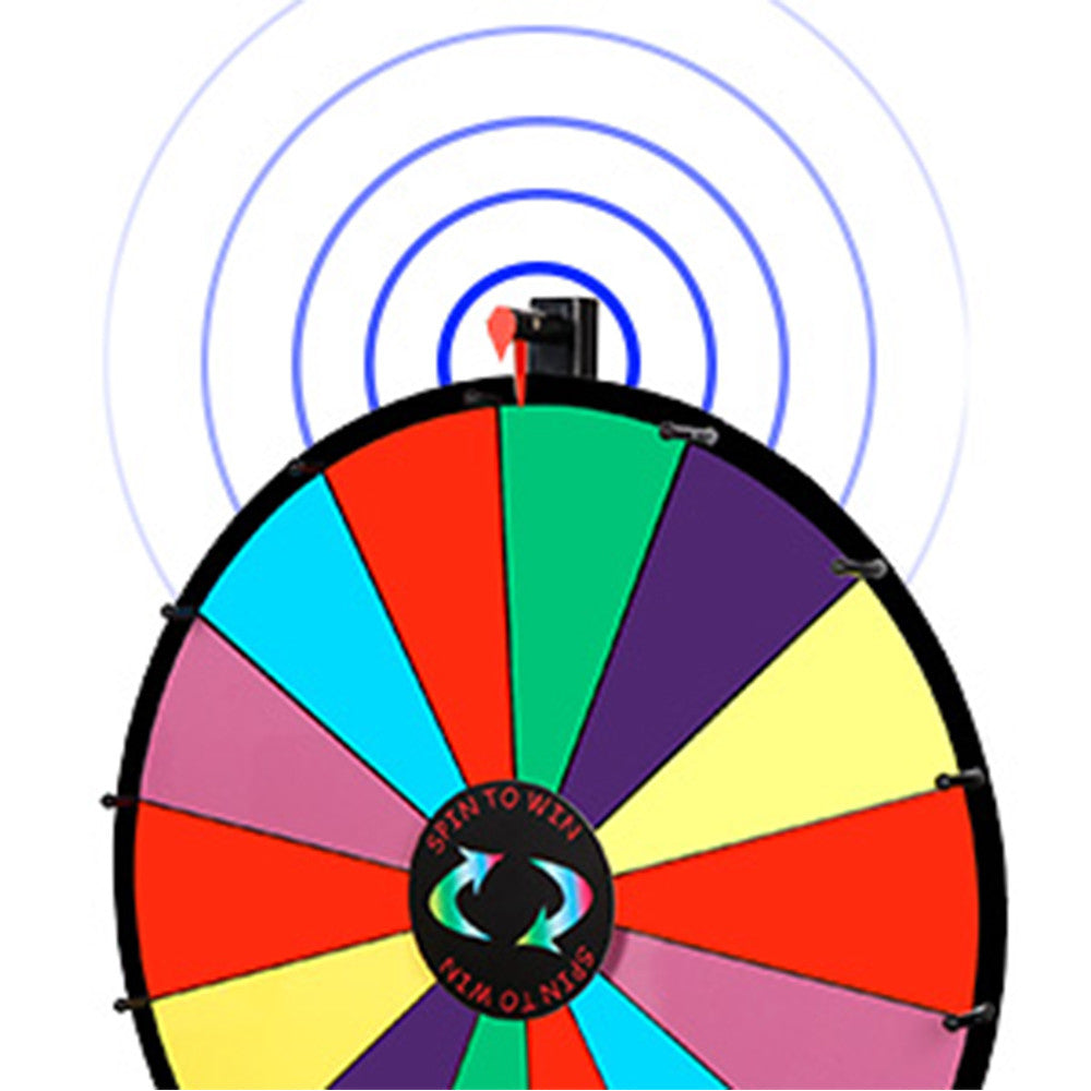 24-Inch Spinning Prize Wheel with 14 Customizable Slots for Promotions