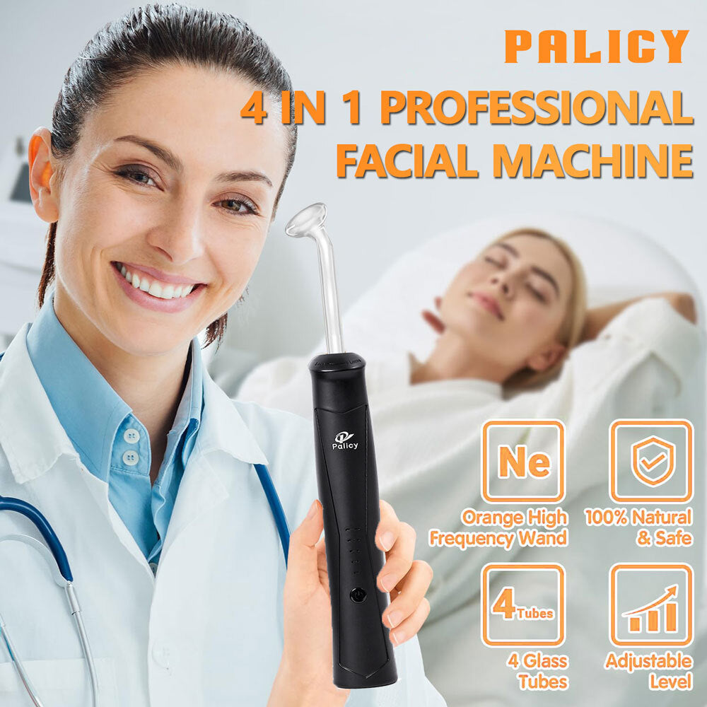 High Frequency Facial Wand for Skin Tightening & Acne Treatment - Portable Handheld Device