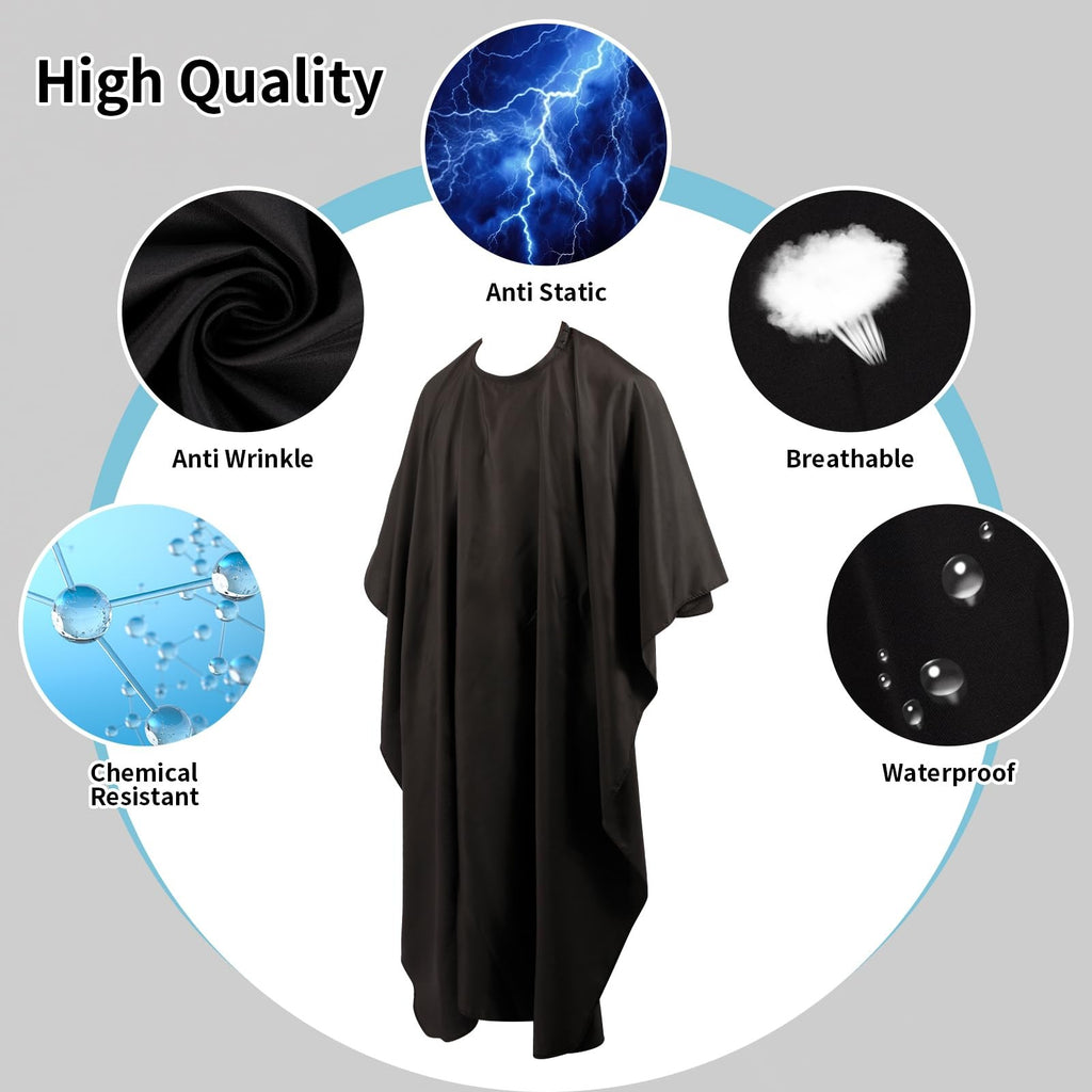Professional Hair Cutting Cape 2 Pack Large Salon Barber Cover White