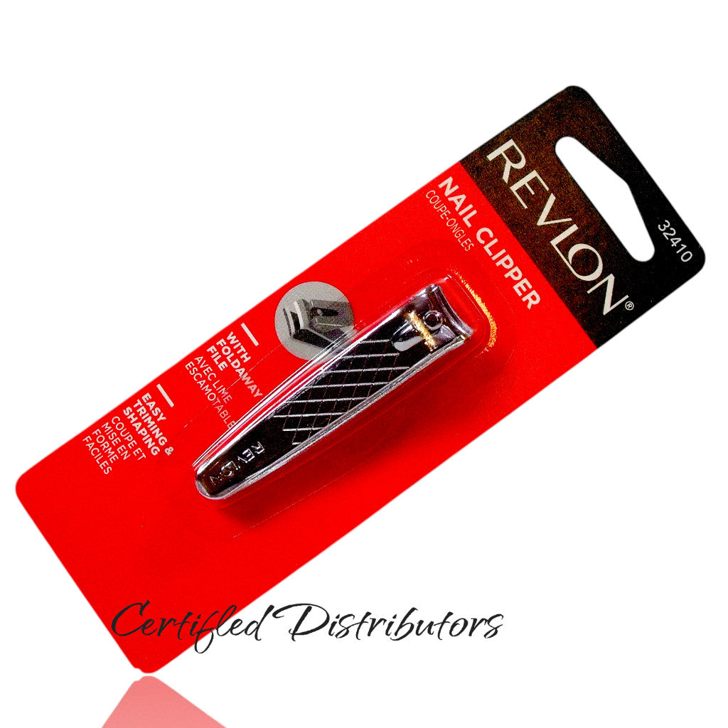 (Lot of 6) Revlon Nail Clippers with Foldaway File & Curved Steel Blades