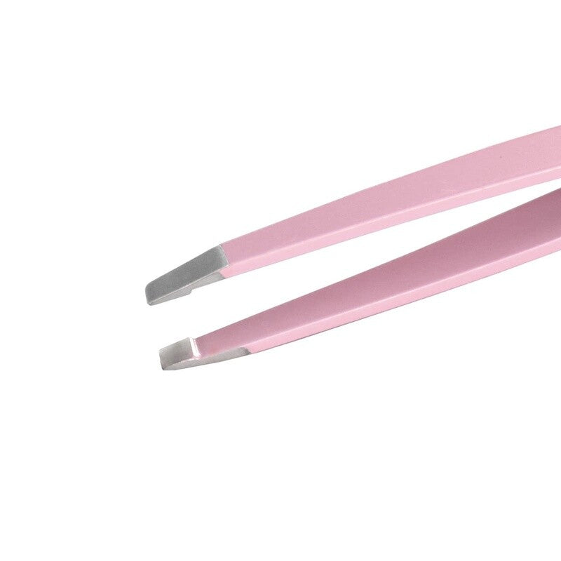 Stainless Steel Precision Slant Tweezers for Eyebrows & Facial Hair - Unisex