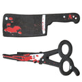 Gothic Halloween Blood Hair Clips - Scissor & Knife Shaped Accessories, Pack of 2